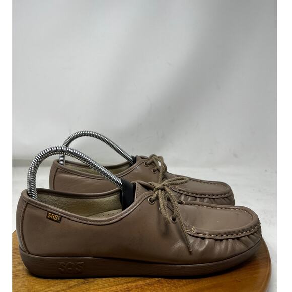 SAS Loafer‎ Womens Siesta Lace Up Leather Brown in Mocha Size 11 - Picture 1 of 9